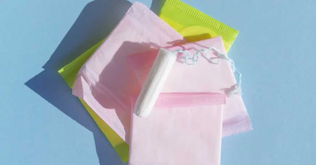 mensural items - pads and tampons